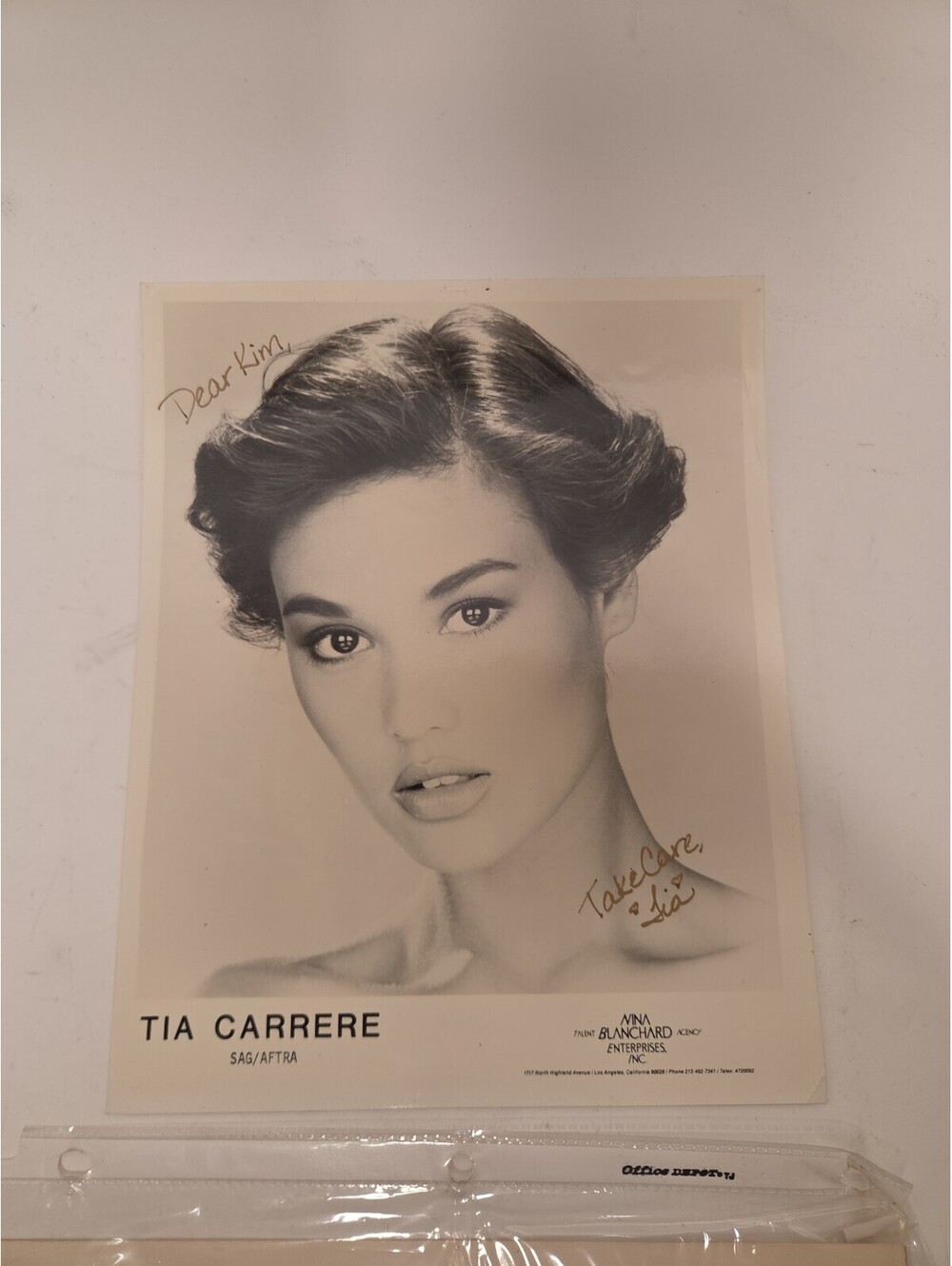 Tia Carrere Signed Vintage 1980s Modeling Headshot Promo 8x10 Photo Autograph